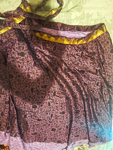 Women purple floral saree - women's,