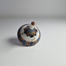Hanukkah Porcelain Dreidel Gold Blue ISRAEL MALI HIKRI ( Spinning Top )