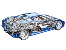 A3 Bugatti EB110 Cutaway