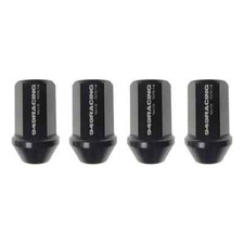 949 Racing Black M12x1.5 Open Ended Forged Aluminium Wheel Nuts 4pcs