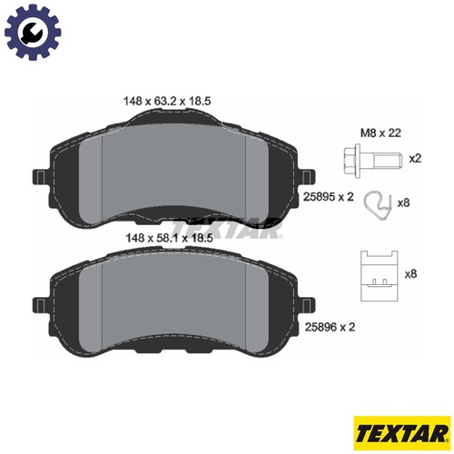 Brake pad set - pad,