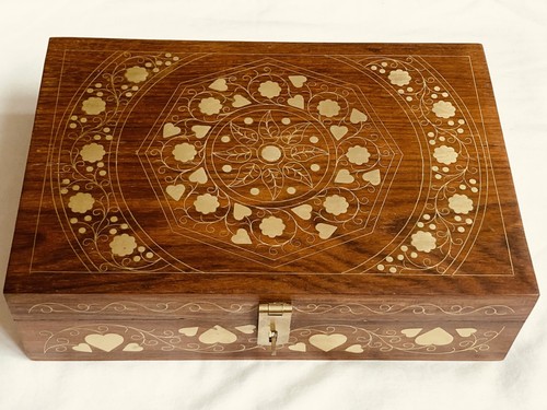Wooden jewellery box - wooden, with