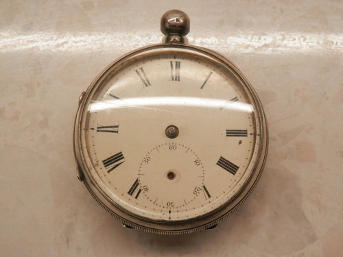 Silver pocket watch antique - silver,