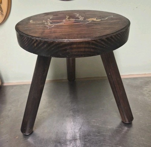 Vintage hand painted - painted, wood