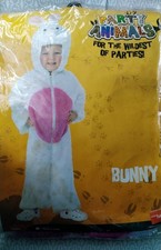 Smiffys Party Animal Kids Bunny 🐇 (Age 4-6) Costume All In One , Brand New 