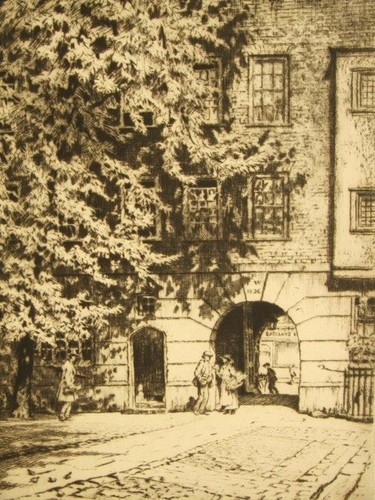 Etching staple inn london - 'staple, london'
