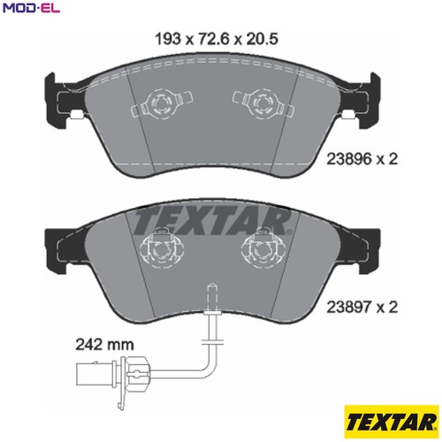 Brake pad set - pad, disc