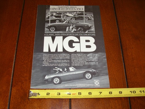 1978 mgb original - mgb, ad