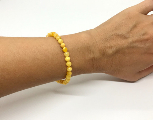 Amber bracelet gift round - bracelet,