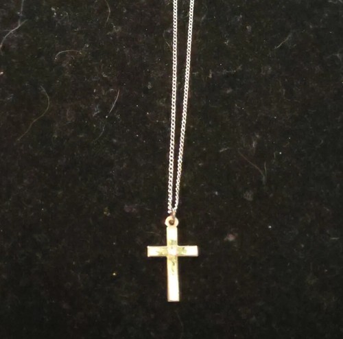 Vintage sterling cross - vintage, 16"