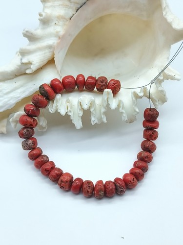 Natural red coral - coral, beads