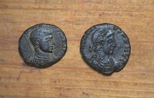 2 bronze Roman coins Detecting