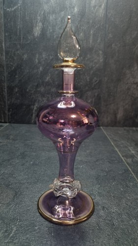 Vintage purple glass perfume - purple,