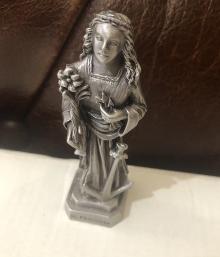 Pewter catholic saint - pewter,