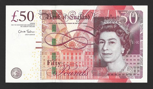 Boe fifty pounds paper - -£50,