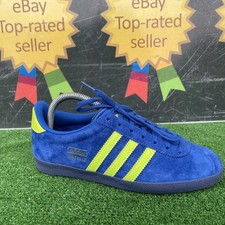 L@@K STUNNING  Adidas Originals Gazelle OG Blue,Volt Yellow Men,s Trainers UK 6