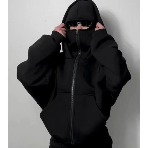 Balaclava men zip hoodie - men,