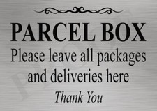 Parcel Box Enamel Sign