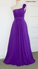 One shoulder Full-Length Chiffon Evening Prom Bridesmaid Wedding DressJS32(6-24)