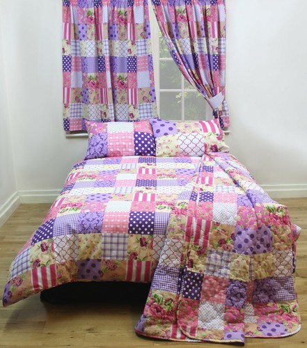 Patchwork berry pink - pink, cream