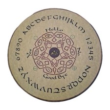 Vintage Retro 1990s Wooden Ouija Spirit Talking Board Halloween Party 