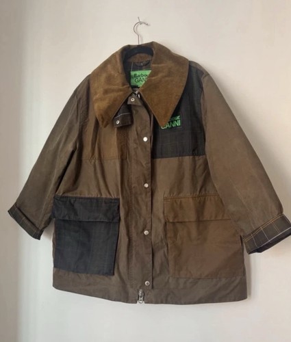 Barbour ganni brown wax - ganni,