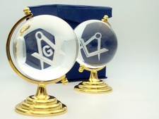 Masonic Glass Globe 3d Lasered