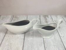 White porcelain gravy boat - white,