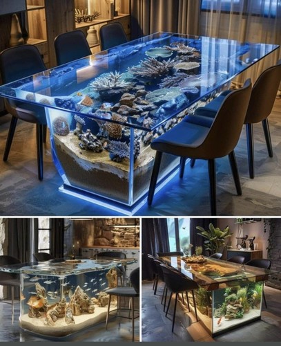 Aquarium table office - aquarium,