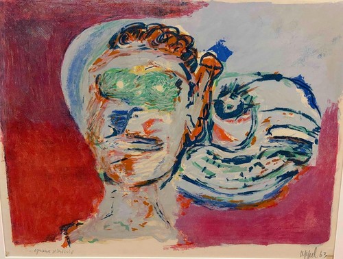 Karel appel lithograph 1963 - karel,