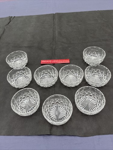Nine clear cut glass sorbet - clear,