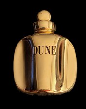 Vintage Christian Dior, Signed Dune Perfume Bottle, Gold Tone Pin Brooch