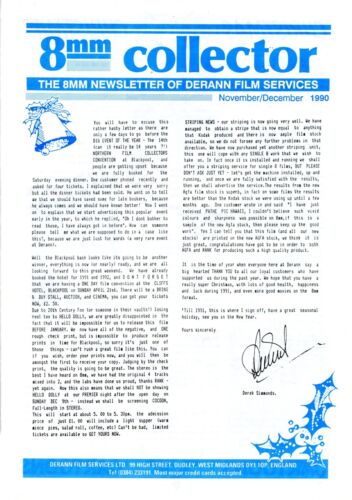 Derann super 8mm newsletter - 8mm,