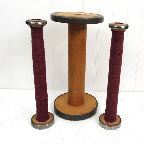 Vintage large wooden bobbin - vintage,