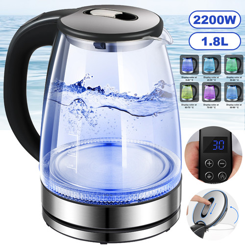 Glass electric kettle led - 1.8l,