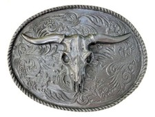 Steer Skull Western Belt