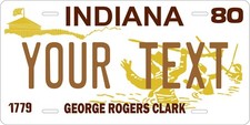 Indiana 1980 license plate - license,