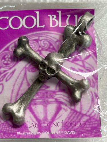 Skull cross bones pewter - skull,