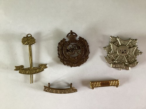Military badges and bars - and,