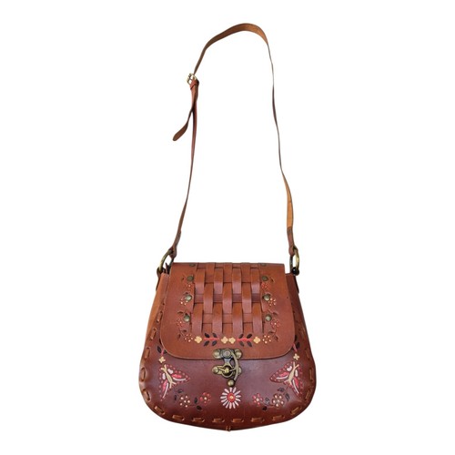 Vtg style leather shoulder bag - vtg,