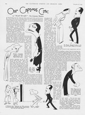 Caricatures from 'Flat to Let' at the Criterion Theatre - Vintage Print 1931