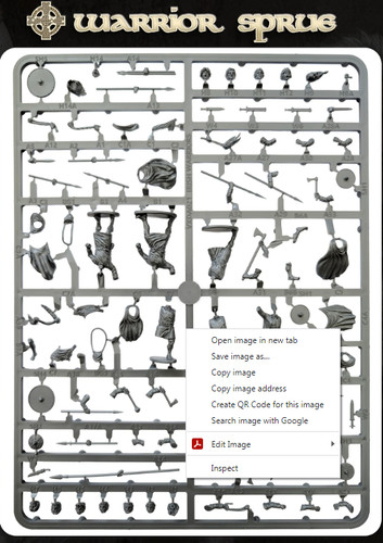 28mm irish warrior sprue - irish,