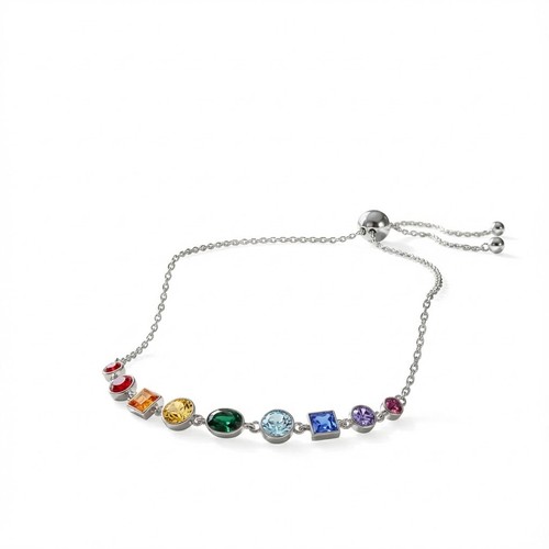 Swarovski crystal rainbow bolo - crystal,