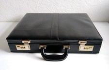 Vintage black attache case - black,