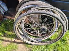 Vintage 1940-50’s Raleigh Westrick Stainless Steel 26 x 1 3/8” Wheel Rims 40/32h
