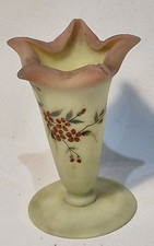 Thomas Webb & Sons Burmese glass vase Opaque matte finish. RARE