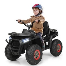Kids Electric Ride On Quad Car Toy Battery Powered ATV Toddler Toy Car w/ Lights