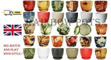 CERAMIC PLANT POTS + SAUCER LARGE AND SMALL- 41  COLOURS, FLOWER POTS BONSAI