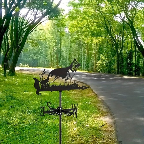 Vintage black weather vane dog - vintage,