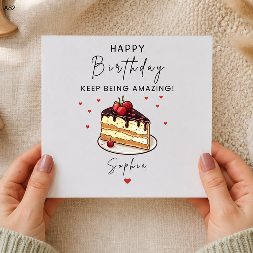 Personalised birthday card for - card,